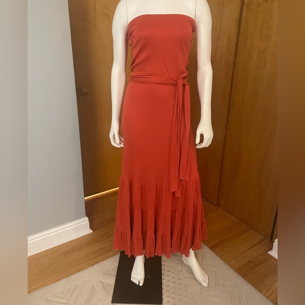 Diane Von Furstenberg strapless rayon dress size 6